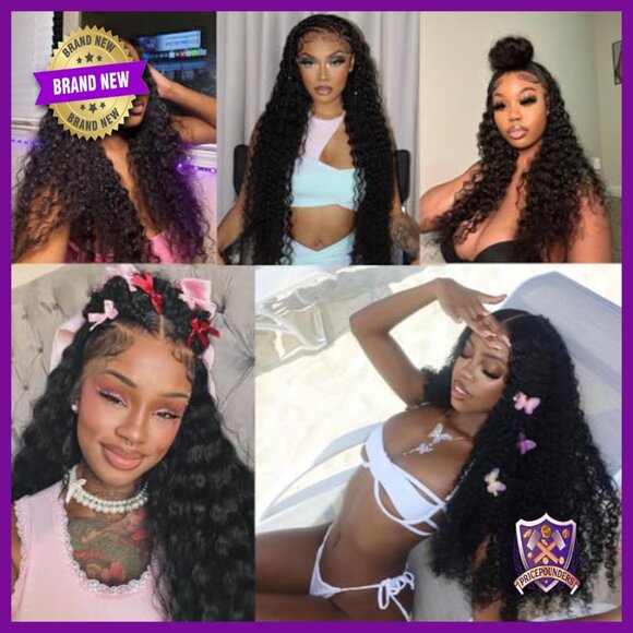 28 Inch 13x6 HD Lace Front Wig Human Hair Deep Wave Pre Plucked main image 4